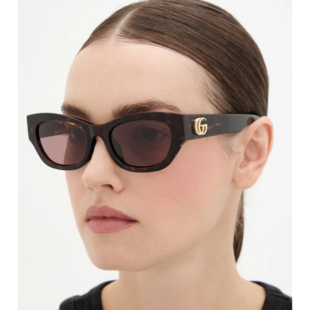 NWT Gucci GG1954SA-002 Havana Brown 53mm Sunglasses